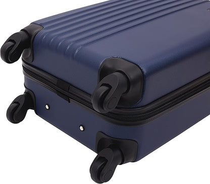 Travelers Club Cosmo Hardside Spinner Luggage, Navy Blue, Carry-On 20-Inch