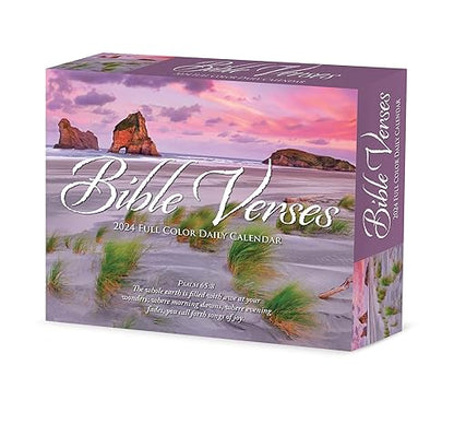 Willow Creek Press Bible Verses Daily 2024 BoxDesk Calendar (5.86" x 4.72")