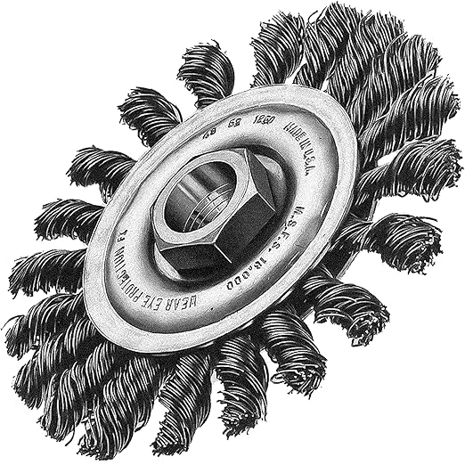 48-52-5030 4 Inch Carbon Steel Full Cable Twist Knot Wheel Fits for 4-12 Inch Or 5 Inch Grinders with 58-11 Threaded Spindles