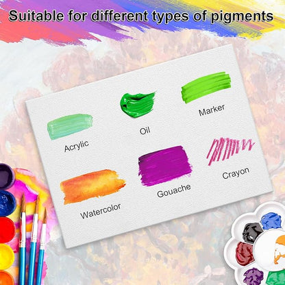 Phinus 5 Pack Canvas for Painting, 8x10in Canvas Boards for Painting, Blank Painting Canvas, Paint Canva for Acrylics Oil Watercolor Tempera Paints Drawing & Art Supplier