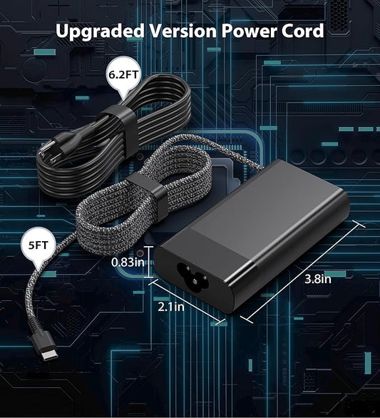 2025 New Slim 65W USB C Laptop Charger Replacement for HP Laptop Charger HP Spectre X360 Elitebook x360 Elite x2 Envy ProBook Travel Fast Charging Type C Power Cord Supply