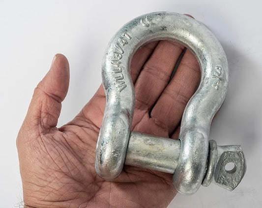 Alfa Wheels Bow Shackle for Tow Strap Hooks by 34 Alloy Steel Heavy Duty Shackles with Clevis and Anchor Screw Pins - a Must Have Accessory for Off-Road, Towing and Vehicle Recovery and Sailing