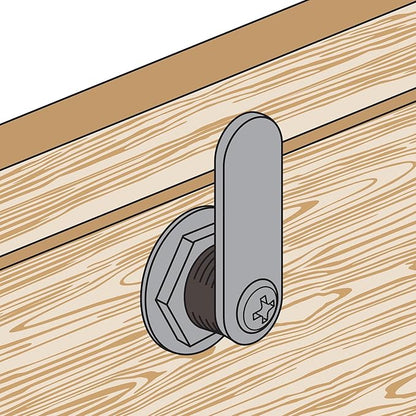 Prime-Line U 9945 Drawer and Cabinet Lock – Secure Important Files and Drawers, 1 1/8 In., Diecast Stainless Steel, Fits on 13/16 In. Max Panel Thickness (Single Pack)