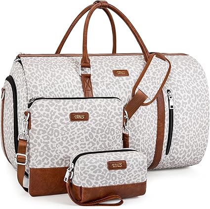 Convertible Garment Duffel Bag for Travel - Carry On Garment Bags With Toiletry Bag Large Weekender Bag for Men Women 2 in 1 Hanging Suitcase Suit Travel Duffel Overnight Bags 4pcs Set