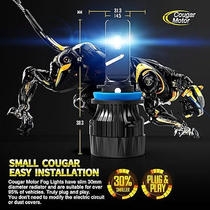 Cougar Motor 9005 H11 Light Bulbs Fog Lights