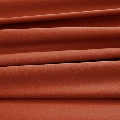 KKJIAF 4 Piece Bed Sheet Set, Microfiber Bed Sheet King Size, 1800 Thread Count Microfiber Soft  Breathable Bedding Sheet Sets, Deep Pocket Fitted Sheet, Flat Sheet and 2 Pillowcases - Burnt Orange