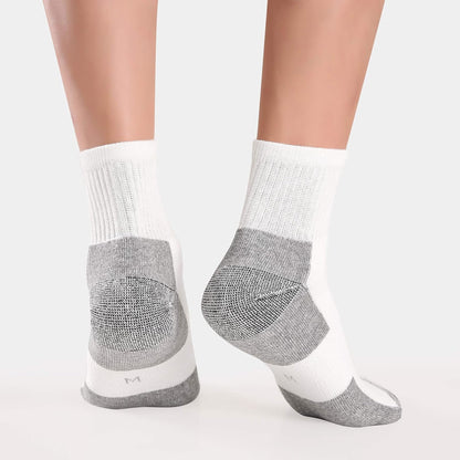 WANDER Men's Athletic Ankle Socks 5 Pairs Thick Cushion Running Socks for Men&Women Cotton Size 9-12