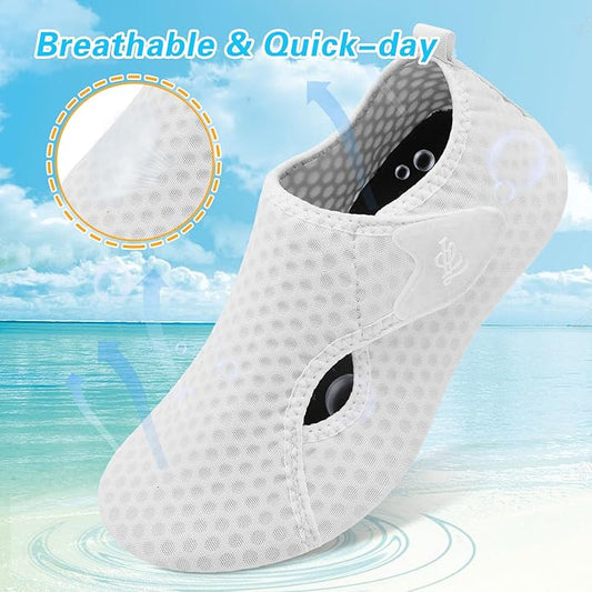 LeIsfIt Water Shoes for Women Men Wide Swim Beach Barefoot Shoes Quick Dry Aqua Socks for Pool Diving Boating River Yoga Lake Surf
