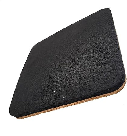 4 Inch Square Felt and Cork Coasters (Black, 4)