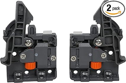 Pair of DTC Undermount Drawer Slide Plastic Front Locking Device, Grey with Screws Included