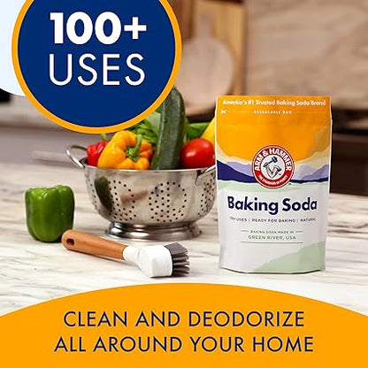 ARM  HAMMER Baking Soda Made in USA, Ideal for Baking, Pure  Natural, 2.7lb Bag