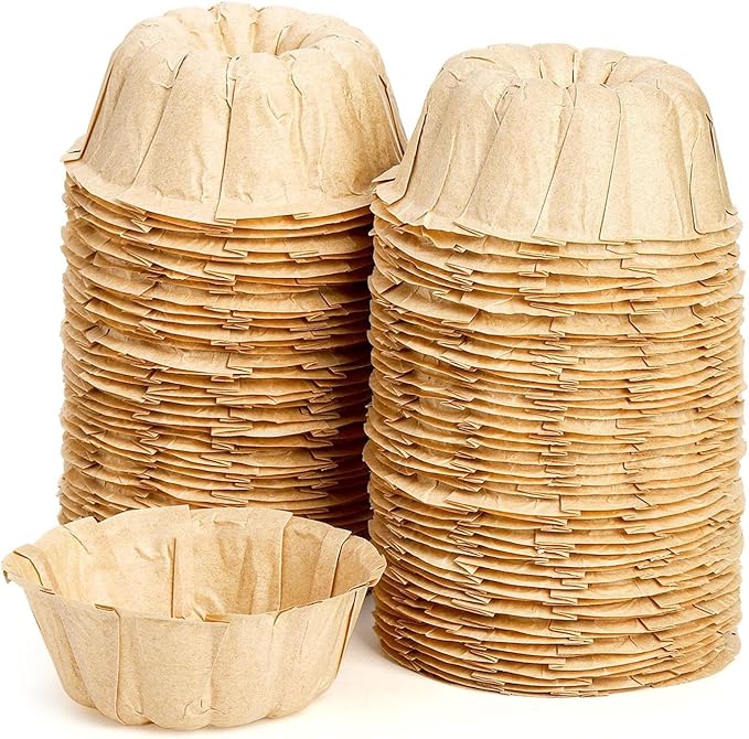 4 Inch 100 Pcs Bundt Cake Pan, Bundt Cake Pan Nonstick, Greaseproof Paper Liner, Mini Fluted Tube Pan Liner, Nonstick Greaseproof Heat Resistant Paper Cake Pan Liners 100pcs