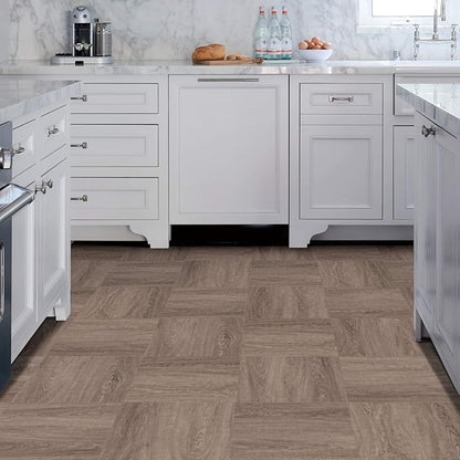 FloorPops FP3321 Bungalow Peel  Stick Floor Tiles, Neutral