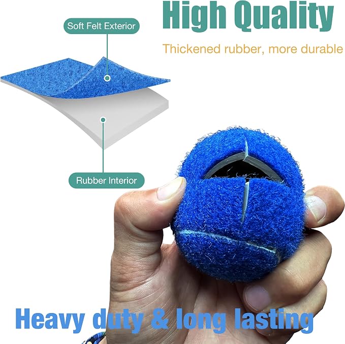 Precut Tennis Balls for Walkers, 4 PCS Heavy Duty Long Lasting Glide Balls - Precut for Easy Installation, Universal Felt Pads for Walker Legs & Furniture, Floor Protectors