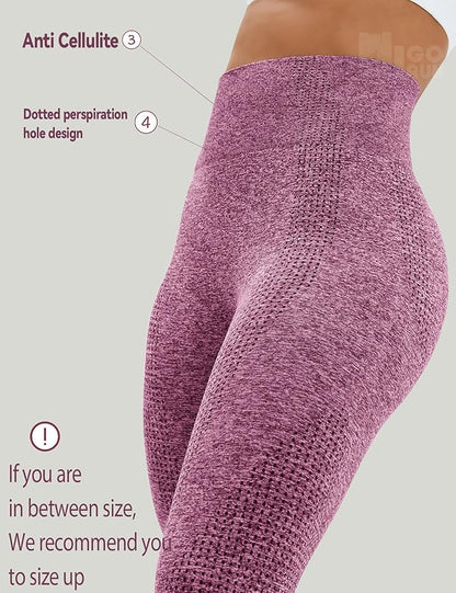 HIGORUN Women Seamless Leggings Smile Contour High Waist Workout Gym Yoga Pants