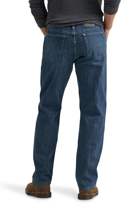 48W/ 32L, Wrangler Authentics Men's Classic 5-Pocket Relaxed Fit Flex Jean