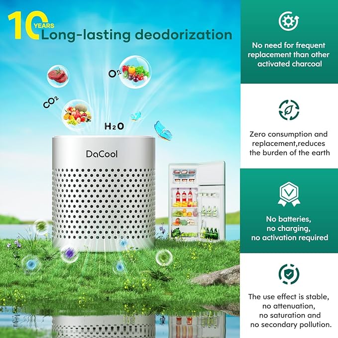 Refrigerator Odor Eliminator Fridge Deodorizer Travel Size Air Purifiers, More Effective