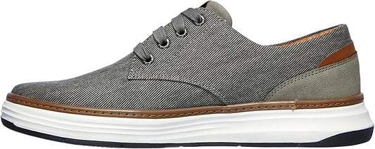 Skechers Ederson Men's Moreno Canvas Oxford Shoe, Beige, 11.5