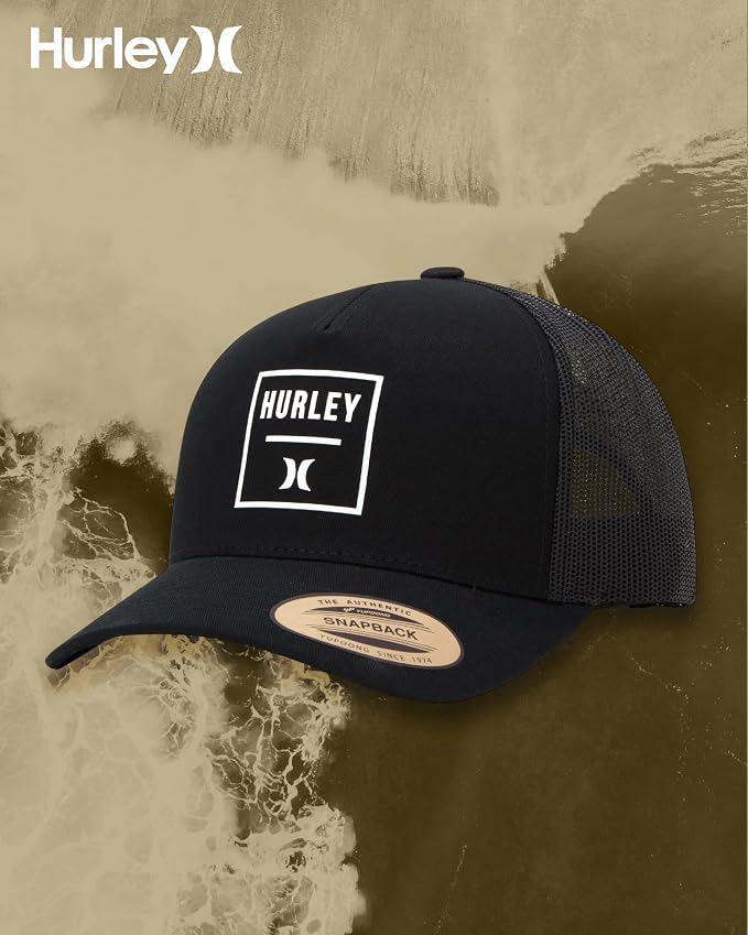 Hurley Mens Trucker Hat Fairway Mesh Trucker Hat, Quick Dry Snapback