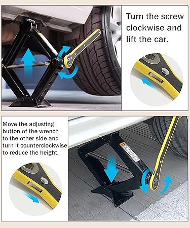 Car Jack Kit,Scissor Jack,Scissor Lift Jack for Car 2 Ton,Car Accessories Car Jack Tire Jack Tool Kit,Universal Car Emergency Kit with Lug Wrench,Portable Tire Changing Kit for Car Truck SUV