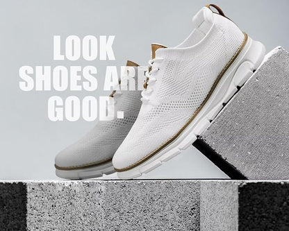 9.5 Kundork Men's Casual Dress Shoes Comfort Walking Shoes Mesh Knit Lightweight Breathable Sneakers