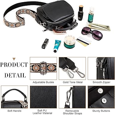 OPAGE Small Crossbody Bags for Women Trendy, Soft PU Leather Womens Crossbody Purse Shoulder Handbags