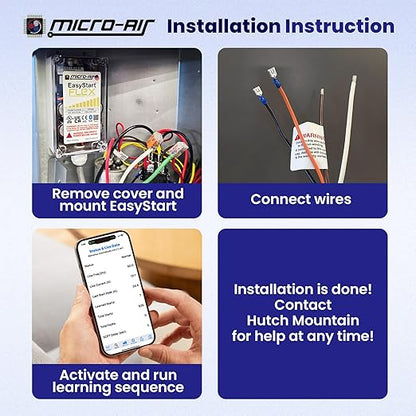 MICRO-AIR EasyStart FLEX 398 - Bluetooth Soft Start Kit for Home Air Conditioner, RV  Commercial Use, Works with Generators, Reduces Power Surge, Efficient Start-Up - Up to 6 Tons
