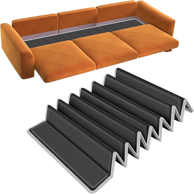 VERONLY Heavy Duty Couch Cushion Support Board to Fix Sagging Sofas, 17"x66" Sofa, Thick Boards Add Strong Seat Supports, Stays in Place, Replacement Stuffing Under Couches, Black