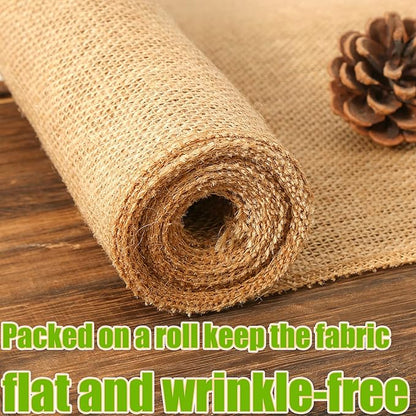 Burlap Table Runners 30x275cmNatural Rustic Decor for Weddings, Parties  Home TableclothPremium Jute Fabric RollsEco-Friendly Hessian Linens DIY Crafts
