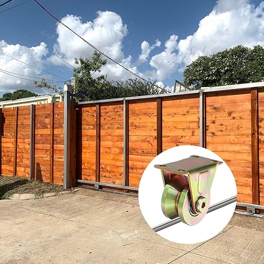 PATIKIL 3" V Groove Caster, V-Type Groove Wheel V Groove Pulley Sliding Gate Wheels for Driveway Gate Industrial Machines V Track Rail, Loading Capacity 772 Lbs
