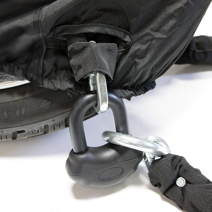 Dowco WeatherAll Plus Motorcycle Cover, Ratchet Attachment, Black, Waterproof, XL 52004-02Professional Grade.