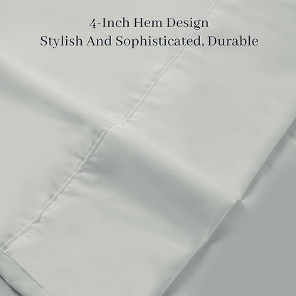 HBHLFZ Double top sheet, brushed ultra fine fiber sheets, soft and breathable, hotel quality sheets, shrink and fade resistant, easy to care for, only