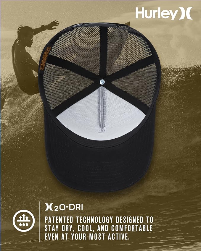 Hurley Mens Trucker Hat Fairway Mesh Trucker Hat, Quick Dry Snapback