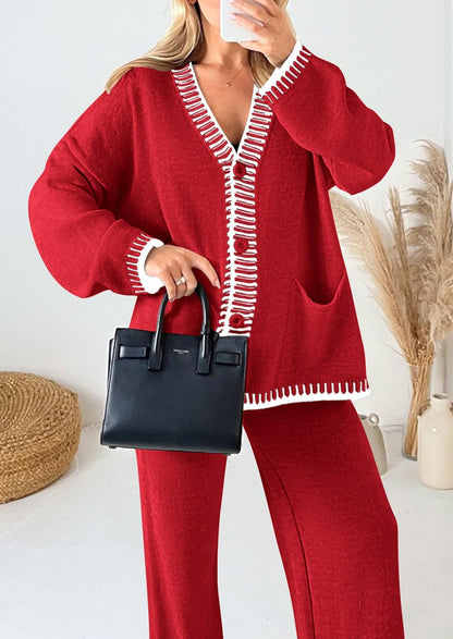 PRETTYGARDEN Lounge Sets for Women Fall 2026 Loungewear 2 Piece Outfits Cardigan Sweaters Track Suit Matching Winter Clothing
