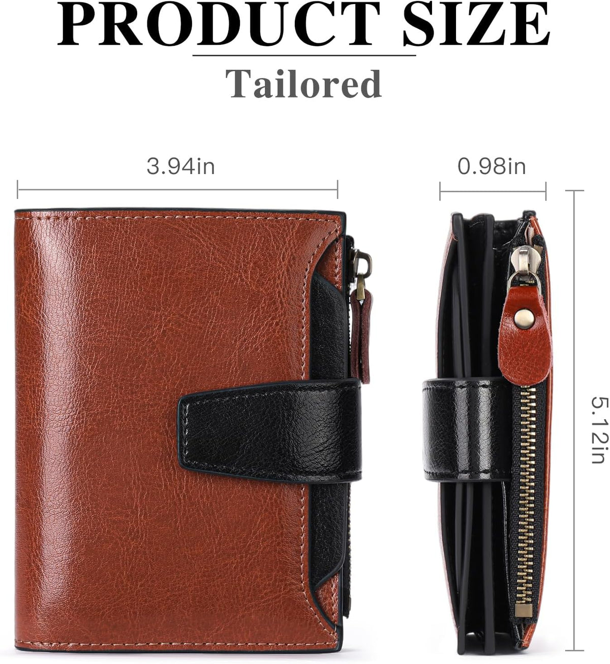 Small Wallet for Women Leather Bifold Compact RFID Blocking Small Womens Wallet Purse