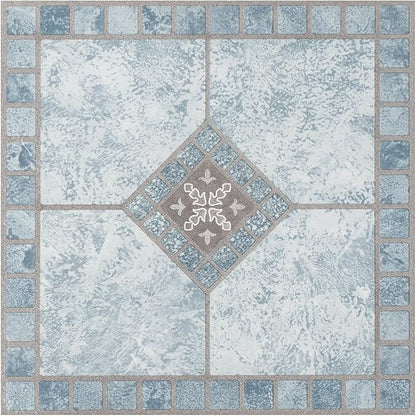 Achim Imports VFT940POVR Home Furnishings Portfolio 12x12 2.0mm Self Adhesive Vinyl Floor, Blue Diamond, 9 Tiles9 sq. ft, 12 x 12, 9 9