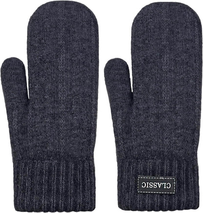 Beurlike Winter Mittens Gloves for Women Warm Fleece Lining Knit Thick Gloves for Cold Weather