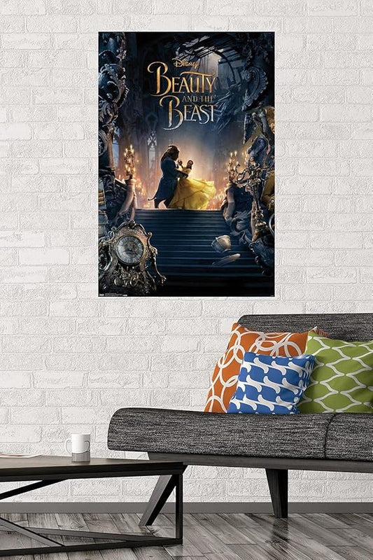 Trends International Disney Beauty And The Beast - Triptych 2 Wall Poster, 22.375" x 34", Unframed Version