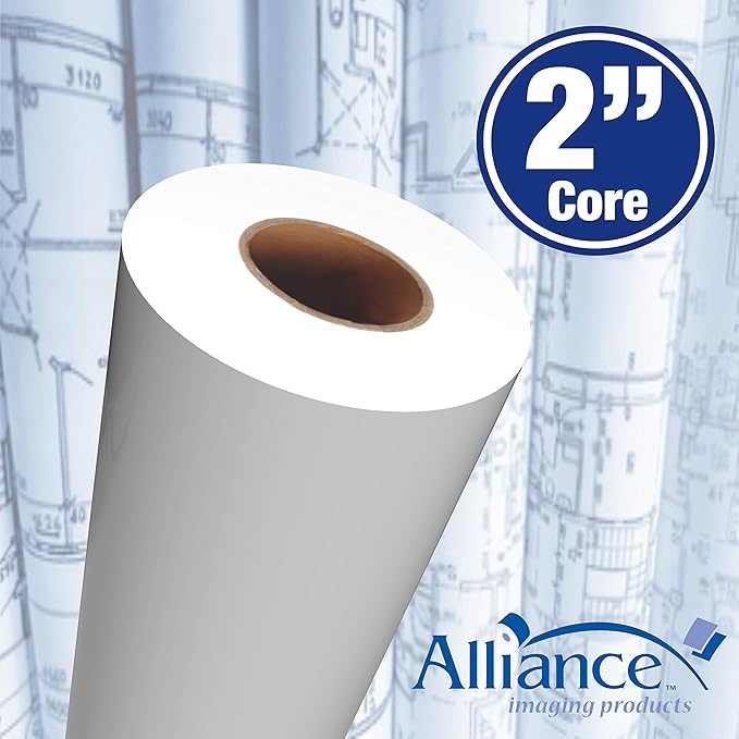 Alliance Wide Format Paper 24" x 150' CAD Bond Rolls (20lb  4 Rolls, 24 In x 150 Ft  2" Core)