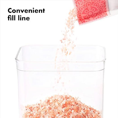 OXO Good Grips 3-PC Small Square Short POP Container Set, White,Grey