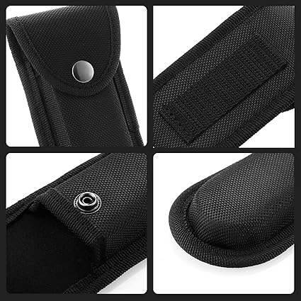 Nylon Pocket Knife Sheath, 4'' Multitool Pouch, Folding Knife Belt Sheath with Snap Closure and Vertical Carry Belt Loop, Multitool Case for Outdoor or Daily Use, Medium Size