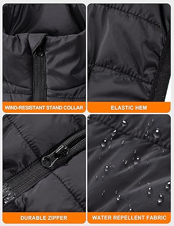 HENNCHEE Kids Heated Vest for Boys Girls Electric Heated Vest with Battery Pack Lightweight Warm Heating Gilet Outdoor