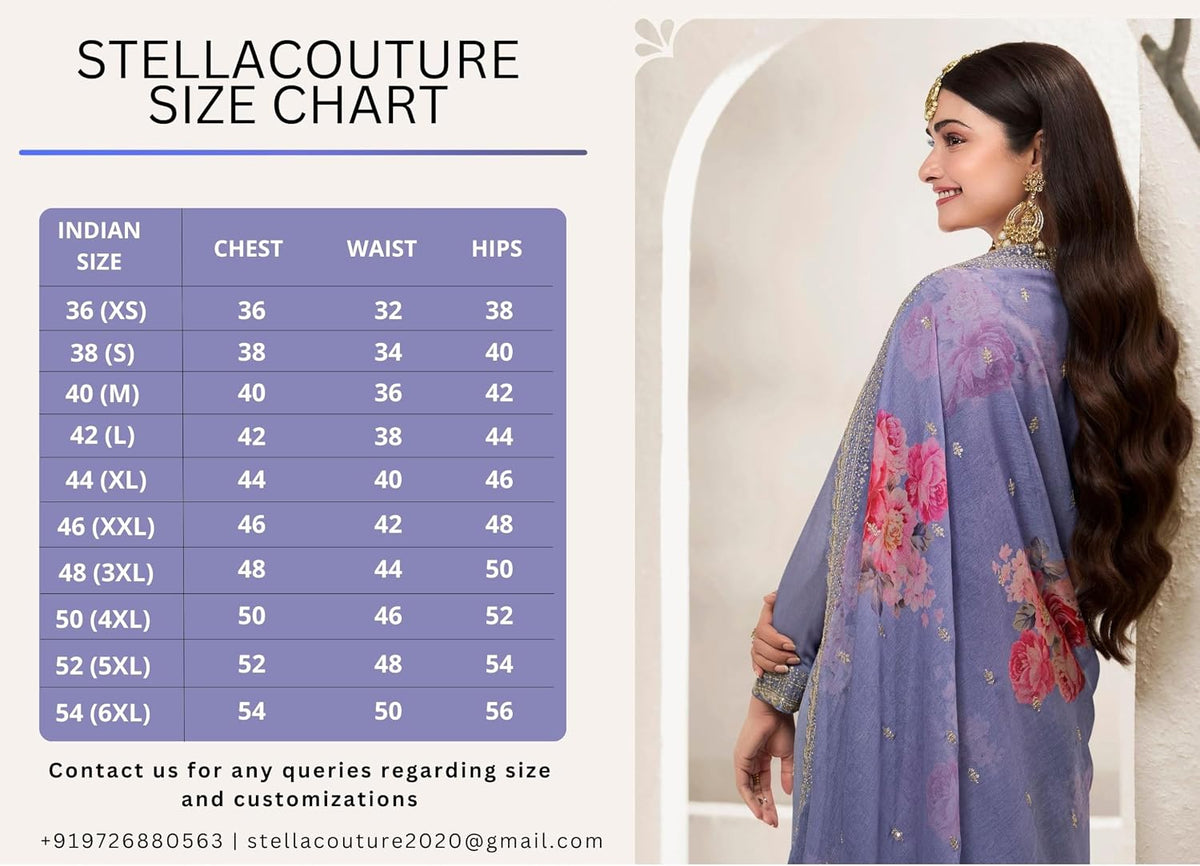 XS STELLACOUTURE indian ready to wear lehenga choli for women flared party night with stitched blouse 8328-U