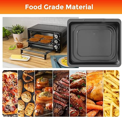 Air Fryer Cooking Tray for Instant Vortex Plus10 Qt, Food Grade Nonstick Replacement Rack Parts Grill Pan Crisper Plate for Chefman Innsky CROWNFUL 10.6Qt Air Fryer Oven, Dishwasher Safe