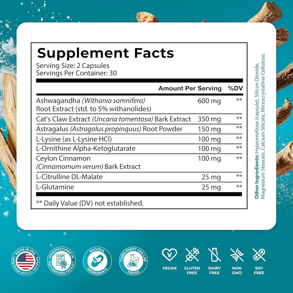 PUREHEALTH RESEARCH Youth Switch - Anti Aging Supplement for Women & Men | Longevity Mix for Healthy Aging - with Ashwagandha, Cat's Claw Extract, Astragalus Root, L-Lysine HCL & More - 60 Capsules