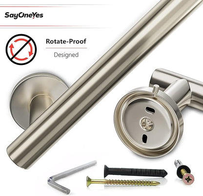 Brushed Nickel Towel Bar 16 Inch  Heavy Duty Stainless Steel SUS304 Towel Holder Rack for Bathroom, Kitchen, Bedroom Wall Mounted - Single Layer Shower Towel Hanger Rod
