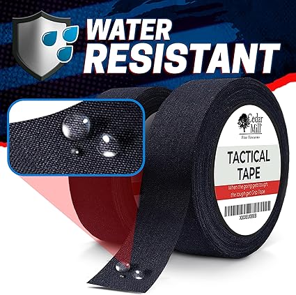 Cedar Mill Fine Firearms Handgun Grip Tape - Waterproof Gun Grip Tape, Non-Adhesive Multipurpose Military Tape to Improve Handles, Fore Grip Tape for Guns, Rifle, and Shotgun - 1 Inch x 21.87 Yards