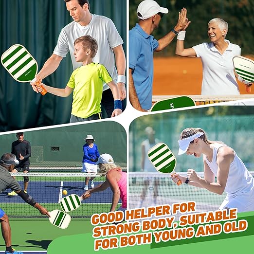 Pickleball Paddles,USAPA Approved Pickleball Paddles Set Premium Pickleball Paddle, 4 Pickleball Balls & 1 Carry Bag Gifts for Women Men Beginners & Pros Players(Customized)
