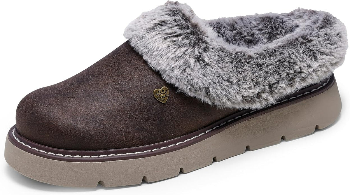 Skechers Women's Keepsakes Lite Slipper | Casual slipper, Skechers Memory Foam cushioned comfort footbed, Faux Fur Lining, Relaxed Fit, Premium Cozy, Machine Washable