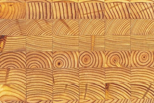 Larch Wood Canada End Grain Round Cheese Cutting Board, Standard Line, Handcrafted for Professional Chefs  Home Cooking, 10" Diameter and 2" Thick